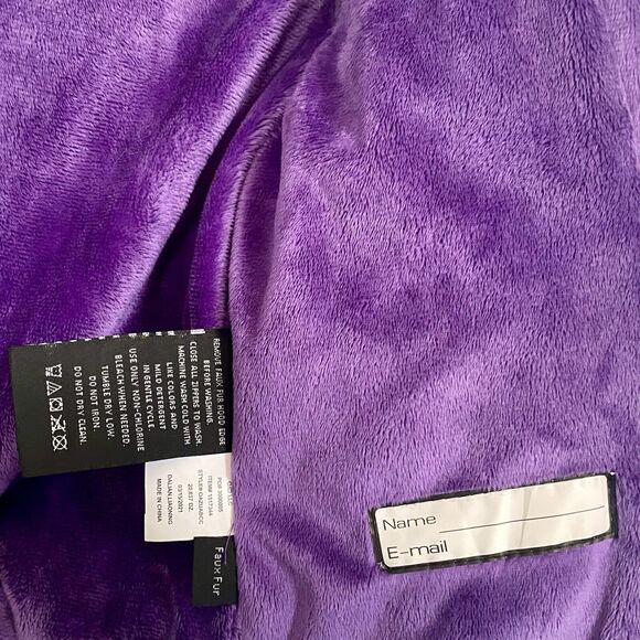 Snozu Puffer Jacket Fleece Lined Ombré Purple Turquoise White Toddler Girl's 2T - Picture 13 of 13